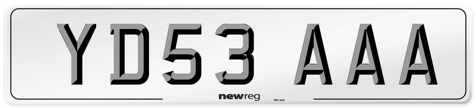 YD53 AAA Number Plate from New Reg